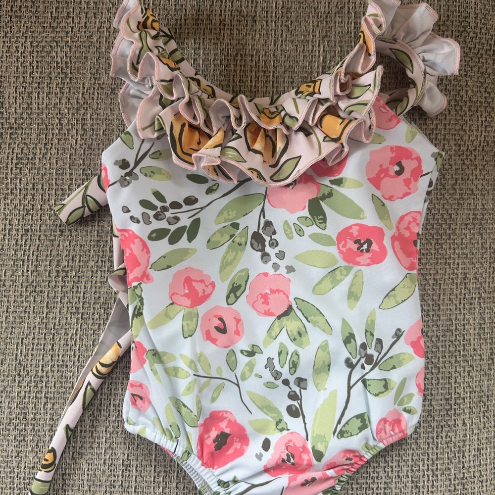 Floral Ruffle Baby Swimsuit